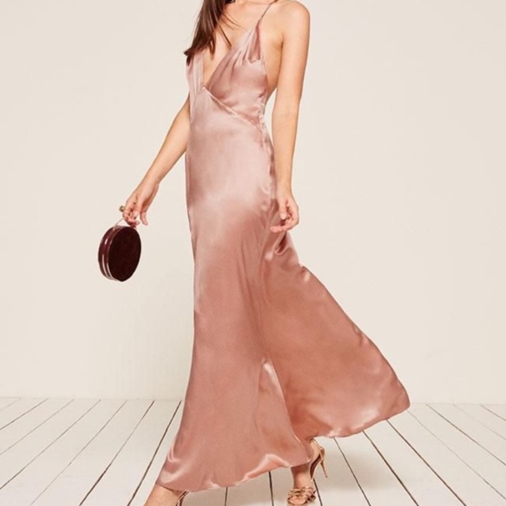 Reformation Amante Dress in Blush Pink size XS